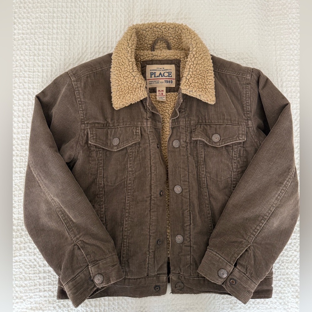 Vintage Brown Corduroy Jacket with Sherpa Collar